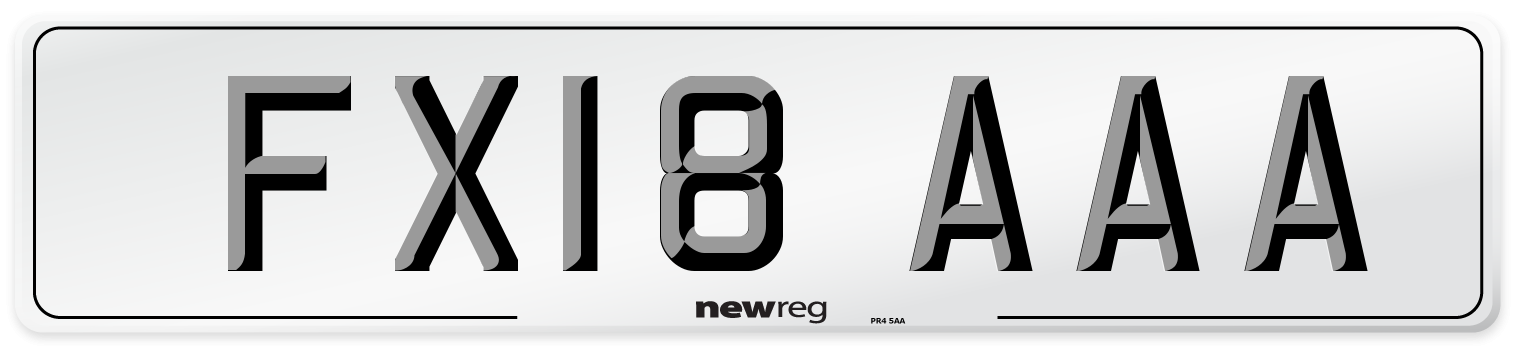 FX18 AAA Number Plate from New Reg